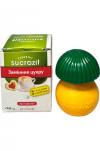 Замінник цукру Sucrazit з підсолоджувачем та без цикламату 300 таблеток (305)