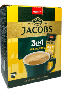 Кава Jacobs Mild Latte 3в1 в стіках 24 х 13 г (454)