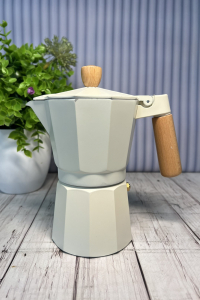 Гейзерна кавоварка Бергамо біла 300 мл 6 чашок (60982)