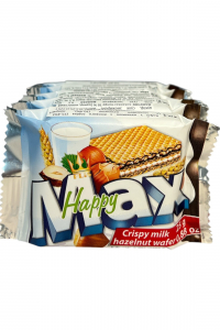Вафли Happy Max с начинкой из лесного ореха 5 шт 125г (61563)