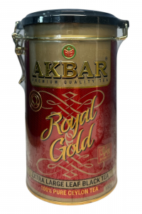 Чай Akbar Royal Gold черный 150 г в металлической банке (54327)