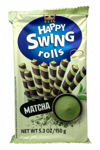 Вафельные трубочки Happy Swing с кремовой начинкой матча 150 г (61566)