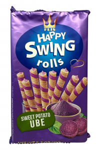 Вафельные трубочки Happy Swing со вкусом UBE( фиолетовый ямс) 150 г (61564)