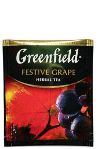 Чай Greenfield Festive Grape (HoReCo) трав'яний дрібний з ароматом винограду у пакетиках 100 шт (709)